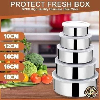 Stainless Steel Storage Bowls 5Pcs Set