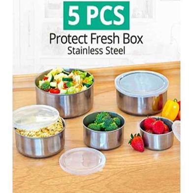 Stainless Steel Storage Bowls 5Pcs Set - Image 2