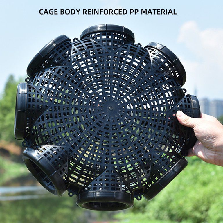 Outdoor Fishing Cage Basket Plastic Tackle Cage Crab Crayfish Shrimp Smelt Eels Traps Mesh Crayfish Catcher Casting Fishing Net