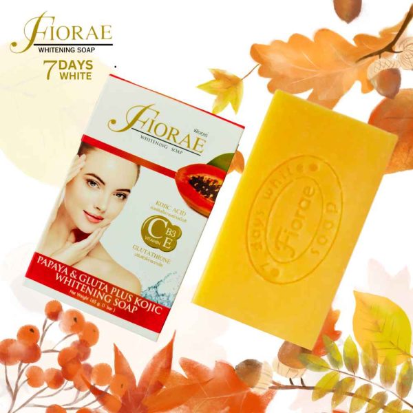 Fiorae Papaya and Gluta Plus Kojic Whitening Soap 165g - Image 2