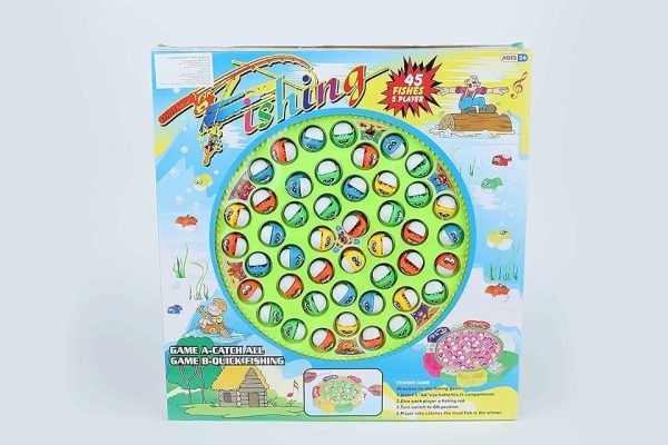 Fishing Game Toy With 45 Fishes and 4 Fishing Rods - Image 2