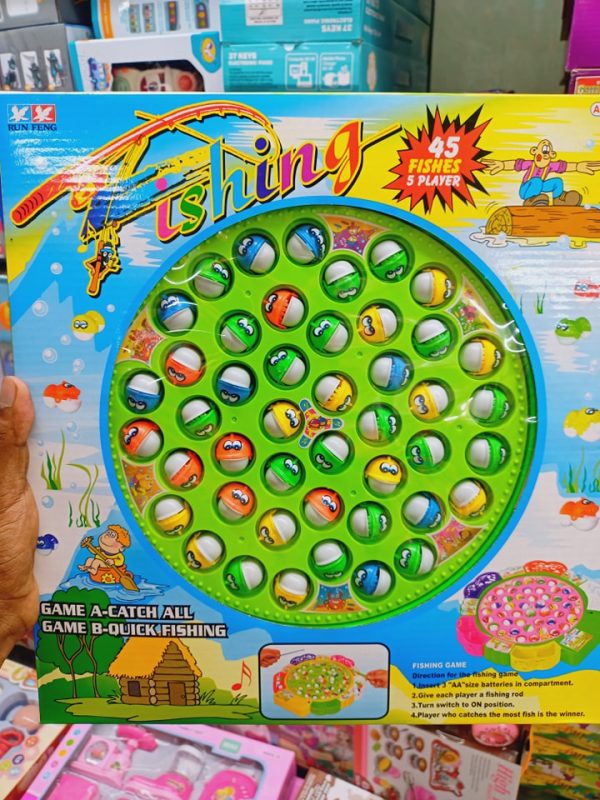 Fishing Game Toy With 45 Fishes and 4 Fishing Rods - Image 4