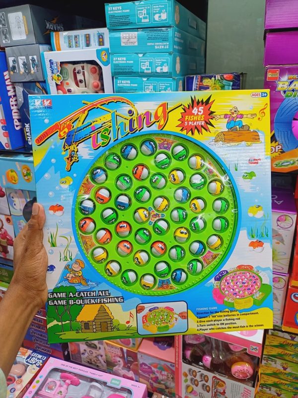Fishing Game Toy With 45 Fishes and 4 Fishing Rods