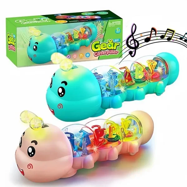 Transparent Electric Gear Worm Toy – Educational Fun