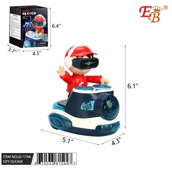 DJ Bouncing Beat Toy Rock Boy Dancing Toy With Interactive LED And Music Automatic Movement - Image 4