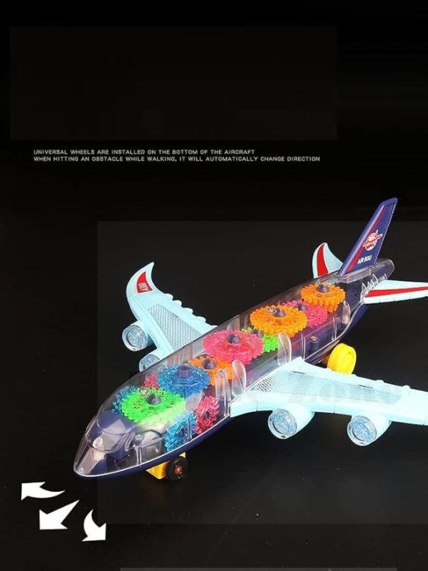 Light up Transparent Mechanical Aero Plane Toy - Image 2