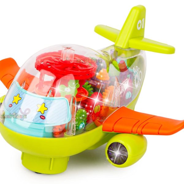 Gear Airplane Musical Sound Toy with Lights