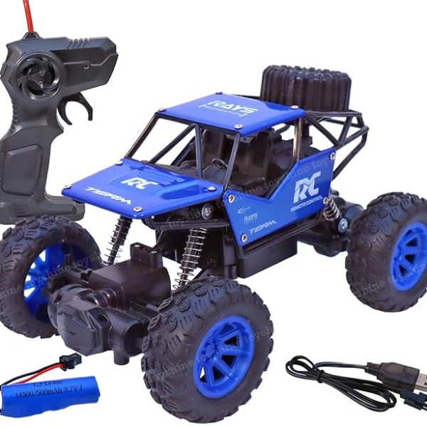 Toyshine Mini Alloy Dirt Drift Remote Controlled Rock Car RC Monster Truck, with Gun Remote