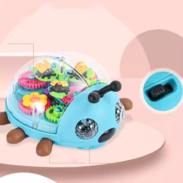 LADY BUG Transparent Gear Toys- Electric Universal, Light & Sound - Image 3