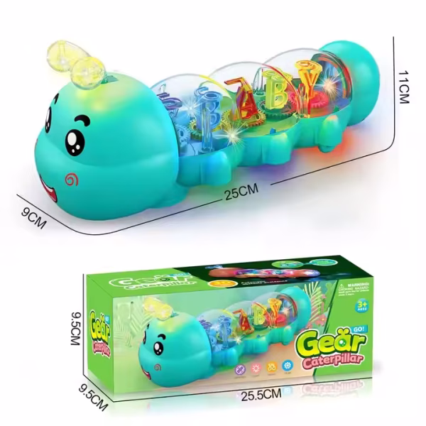 Transparent Electric Gear Worm Toy – Educational Fun - Image 2