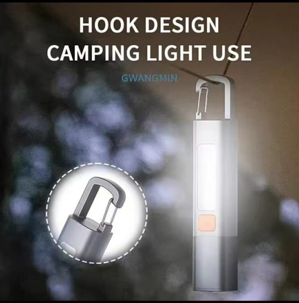 Super Bright LED Hook Design Camping Torch light USB - Image 2