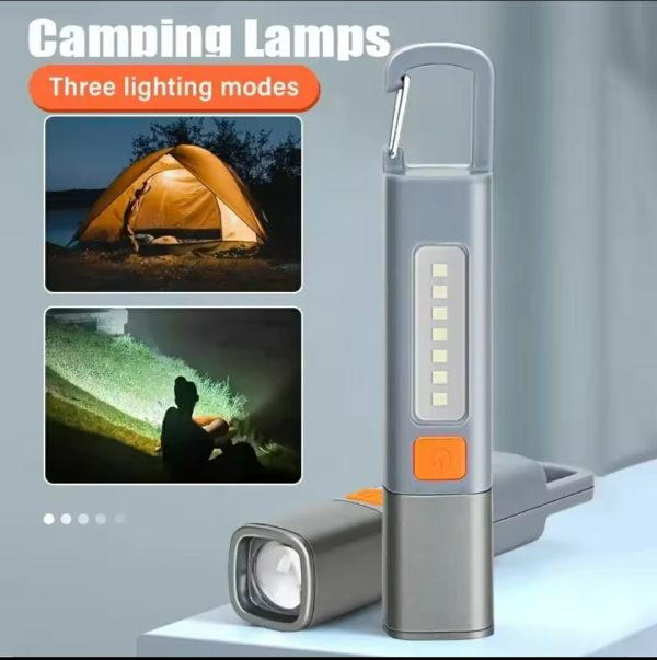 Super Bright LED Hook Design Camping Torch light USB - Image 3