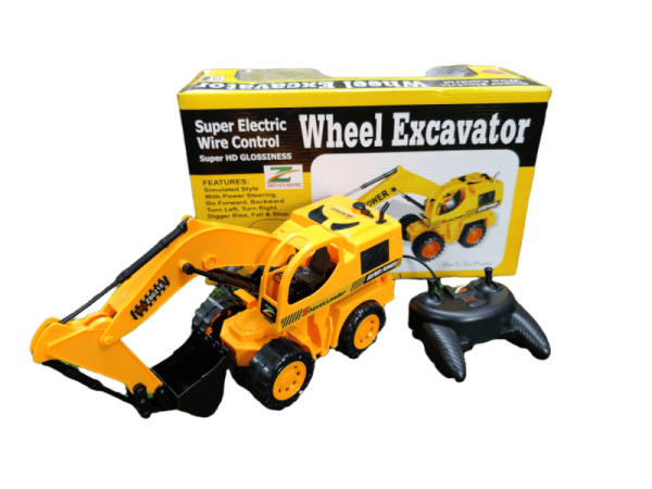 Remote Control Wheel Excavator Toy For Kids - Image 3