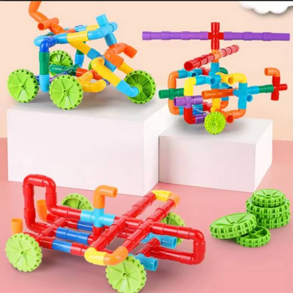 Educational toys 32 Pieces Pipe shape Puzzle Block for Kids - Image 2