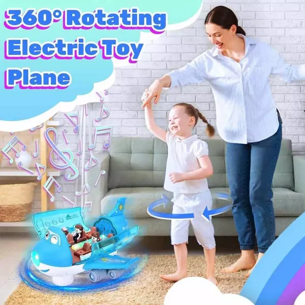 360° Rotating Electric Toy Plane Airplane Toys Music Light - Image 2