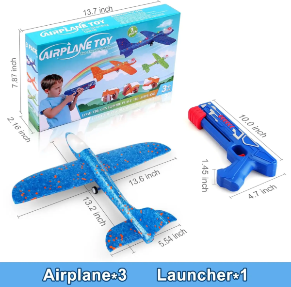 Plane Launcher Catapult Glider Airplane Gun Toy - Image 2