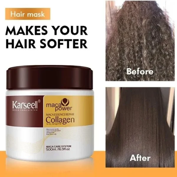 Karseell Collagen Hair Treatment Mask For Dry Damaged & All Hair Types – 500ml - Image 2