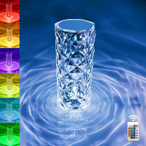 Remote Control Rose Crystal Lamp - Image 2