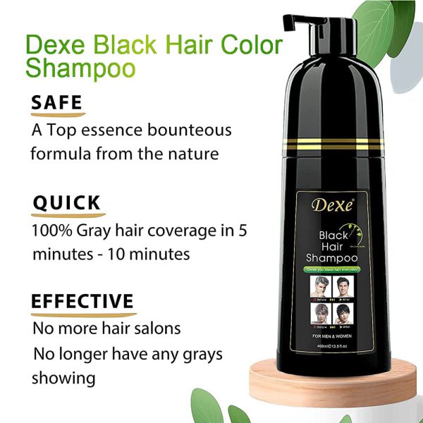 Dexe Black Hair Shampoo 400ml - Image 2