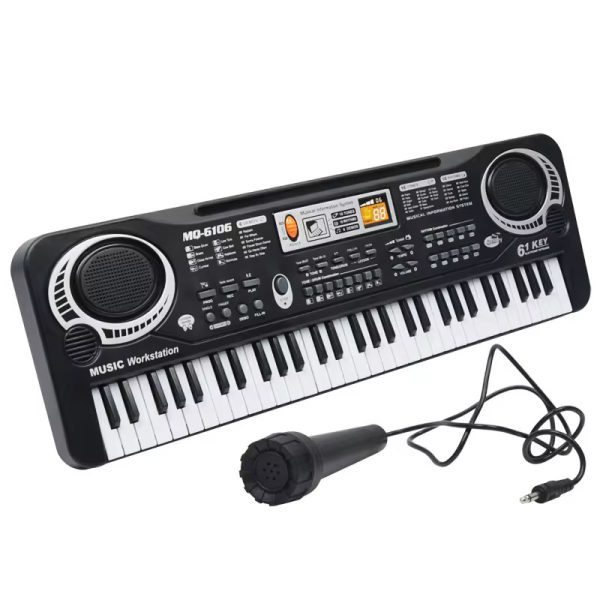 Musical Learning Toys Kids Battery Keyboard Piano and Mic for Baby - Image 2