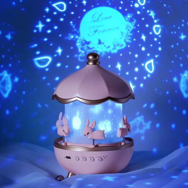 Rechargeable Projector Night Light 360 Degree Rotary BT Speaker - Image 2