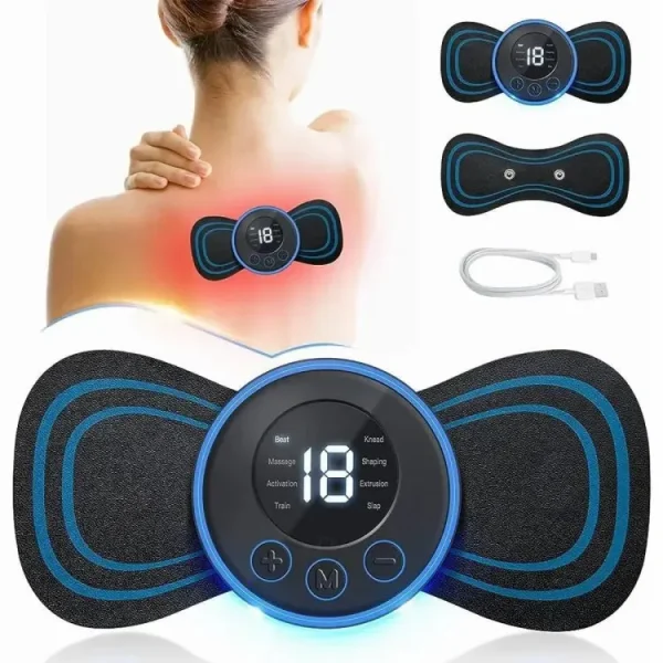 EMS Mini Neck Pulse Massager Electric LCD Display Stretcher - Image 3