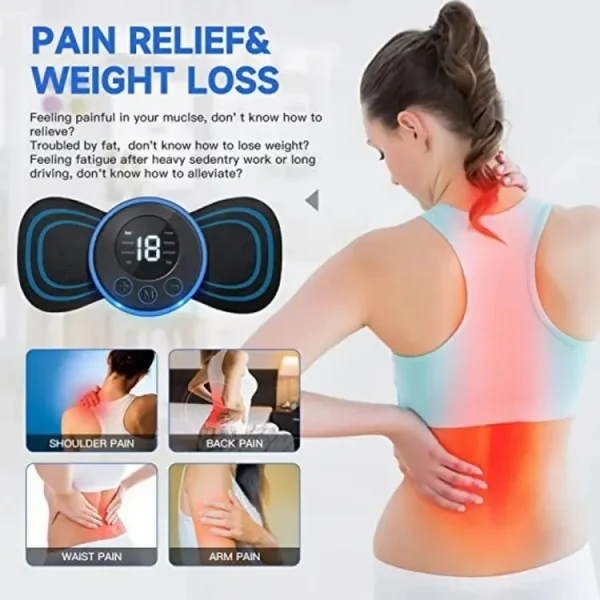 EMS Mini Neck Pulse Massager Electric LCD Display Stretcher - Image 2