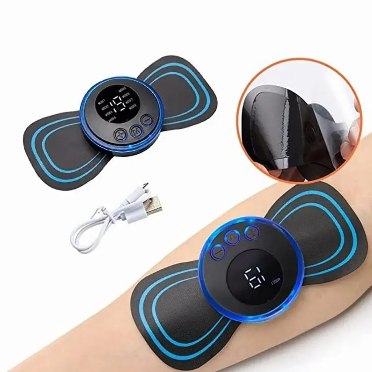 EMS Mini Neck Pulse Massager Electric LCD Display Stretcher