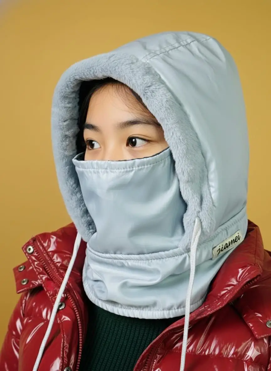 Winter Thick Warm Windproof Hat with Ear Flaps – [Ash Color]