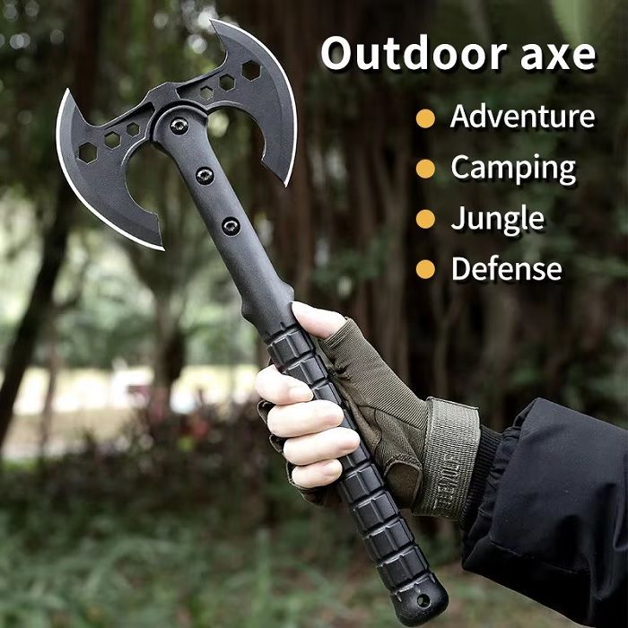 Tomahawks with Fiberglass Handle Camping axe with Sheath OEM Double Blade Hatchet for Survival