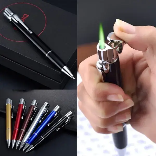 New hot-selling inflatable windproof lighter and creative ball-point pen New hot-selling inflatable windproof lighter and creative ball-point pen