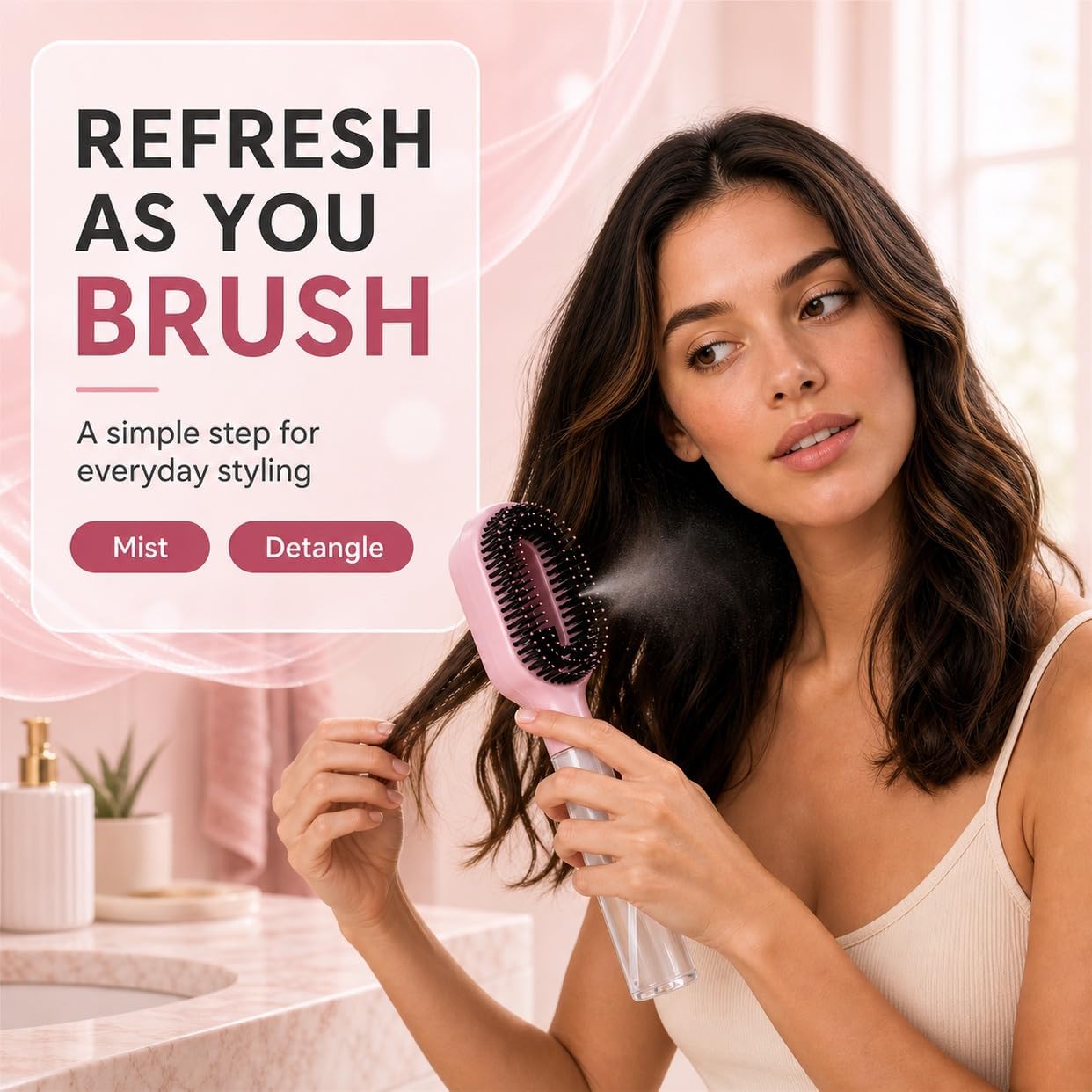 Spray Comb for Hair 2-in-1