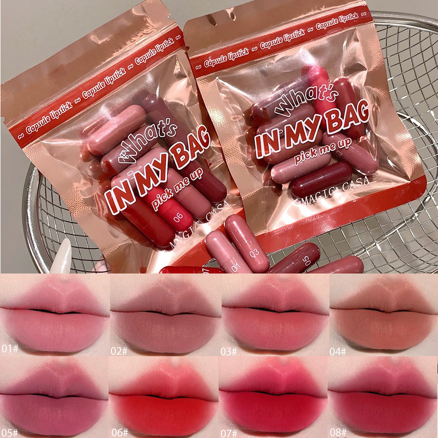 8-Color Lipstick Capsule Set