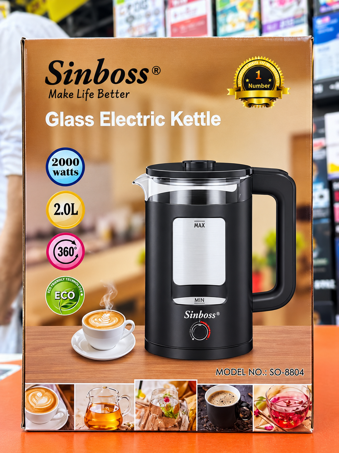 Glass Electric Kettle  Sinboss